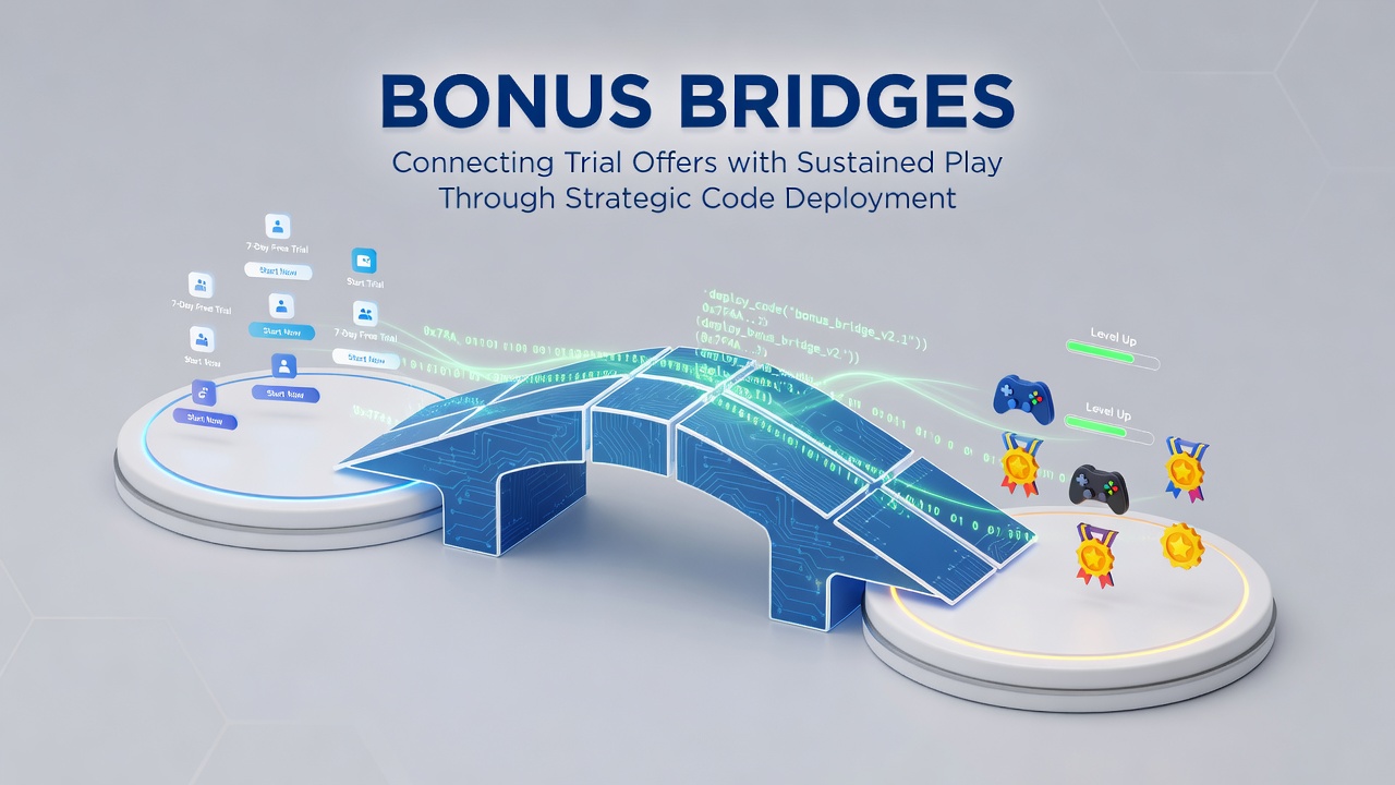 Diagram showing bonus code pathways from trial offers to sustained play