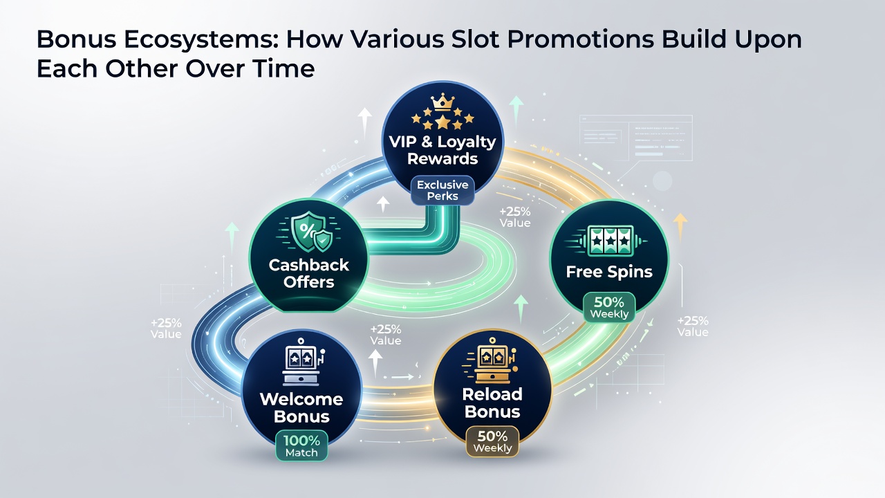Illustration of loyalty tiers and how they interconnect with earlier slot bonus stages