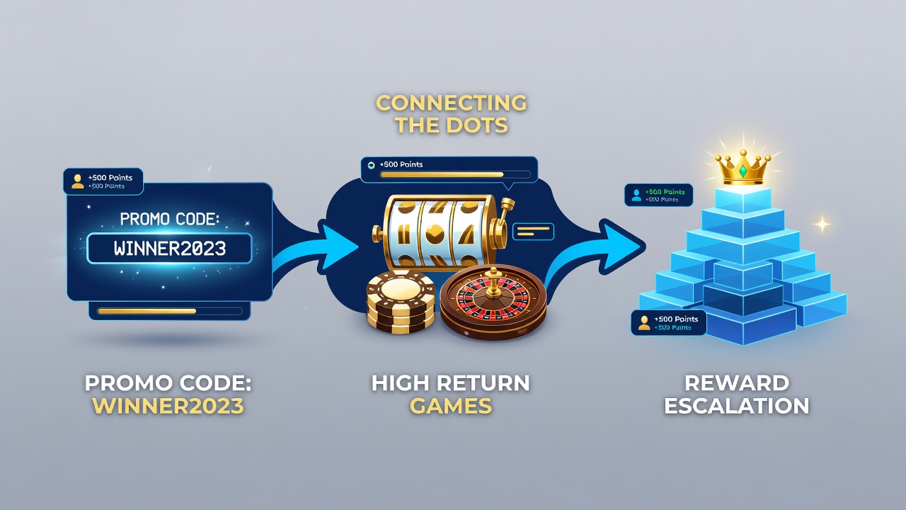 Progression chart of mobile loyalty rewards tied to high RTP gameplay