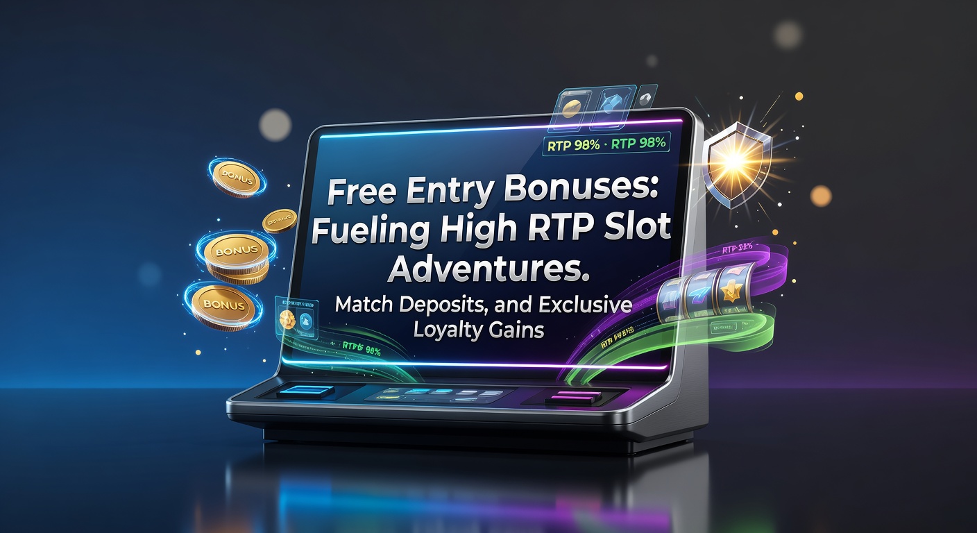 Vibrant slot machine reels spinning with bonus icons overlayed, symbolizing free entry promotions igniting player adventures