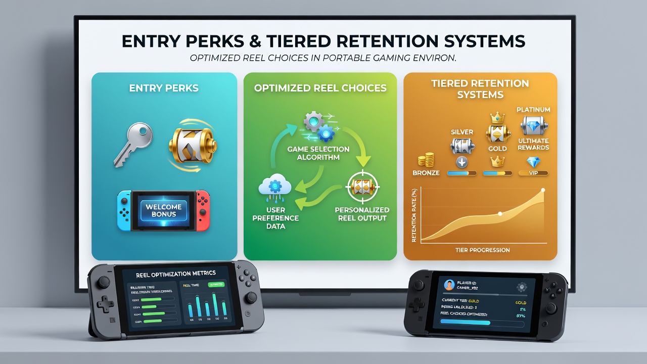 Tiered loyalty progression screen in a mobile gaming app with retention system indicators