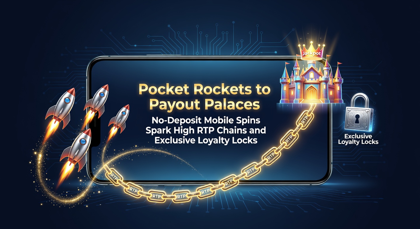 Dynamic mobile screen displaying colorful slot reels spinning with no-deposit bonus notifications and sparkling RTP symbols