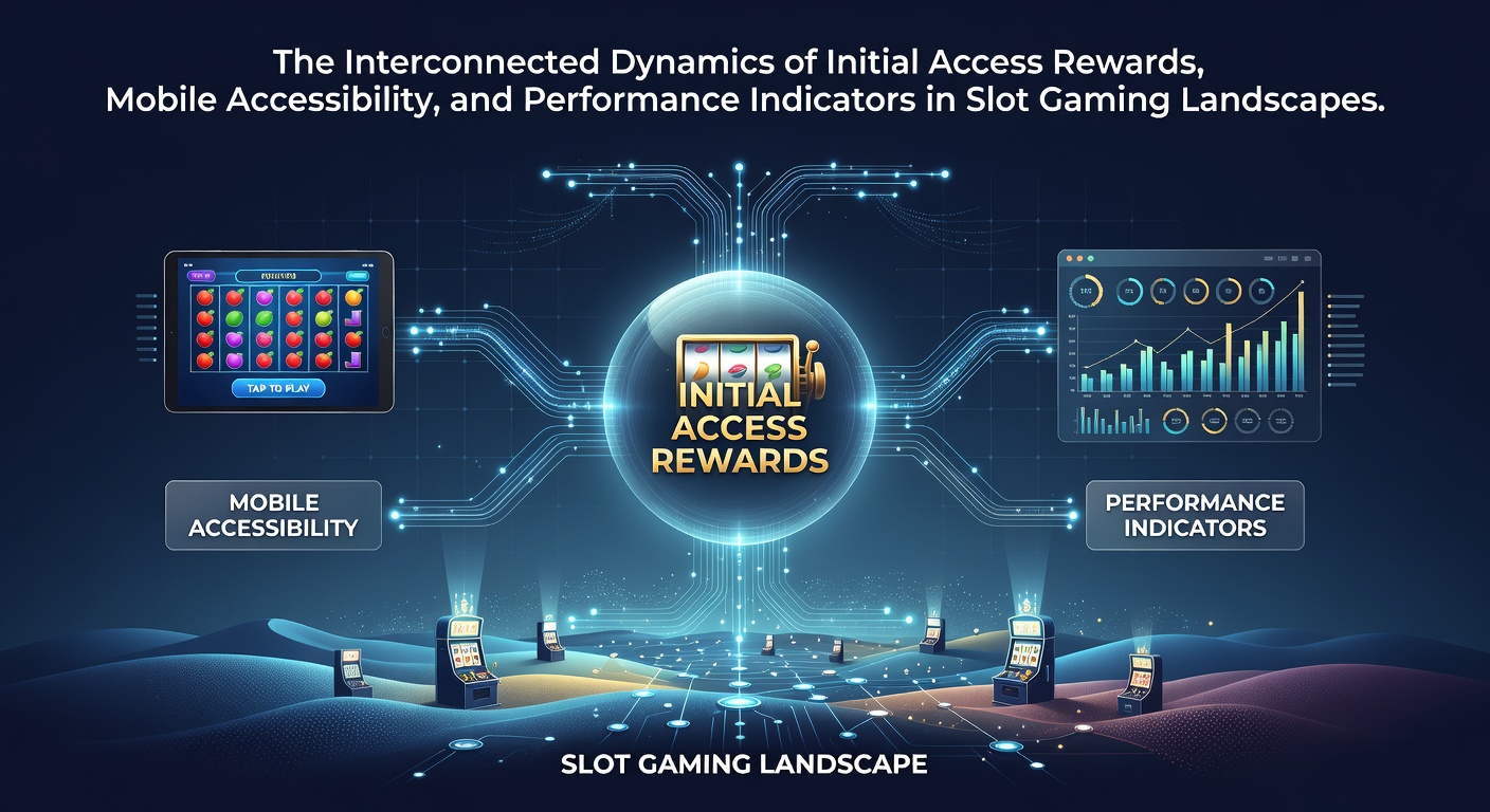 Visual representation of interconnected slot gaming elements including initial rewards and mobile interfaces