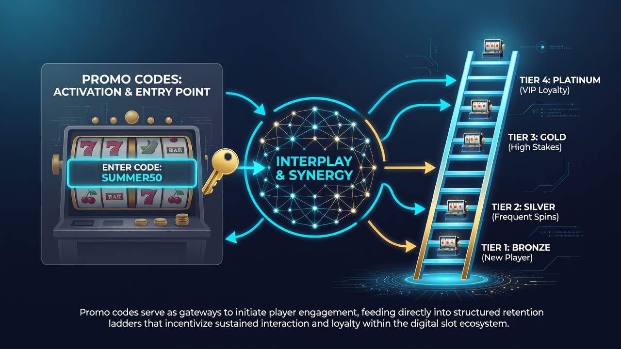 Analytics dashboard displaying retention ladder tiers alongside promo code redemption rates